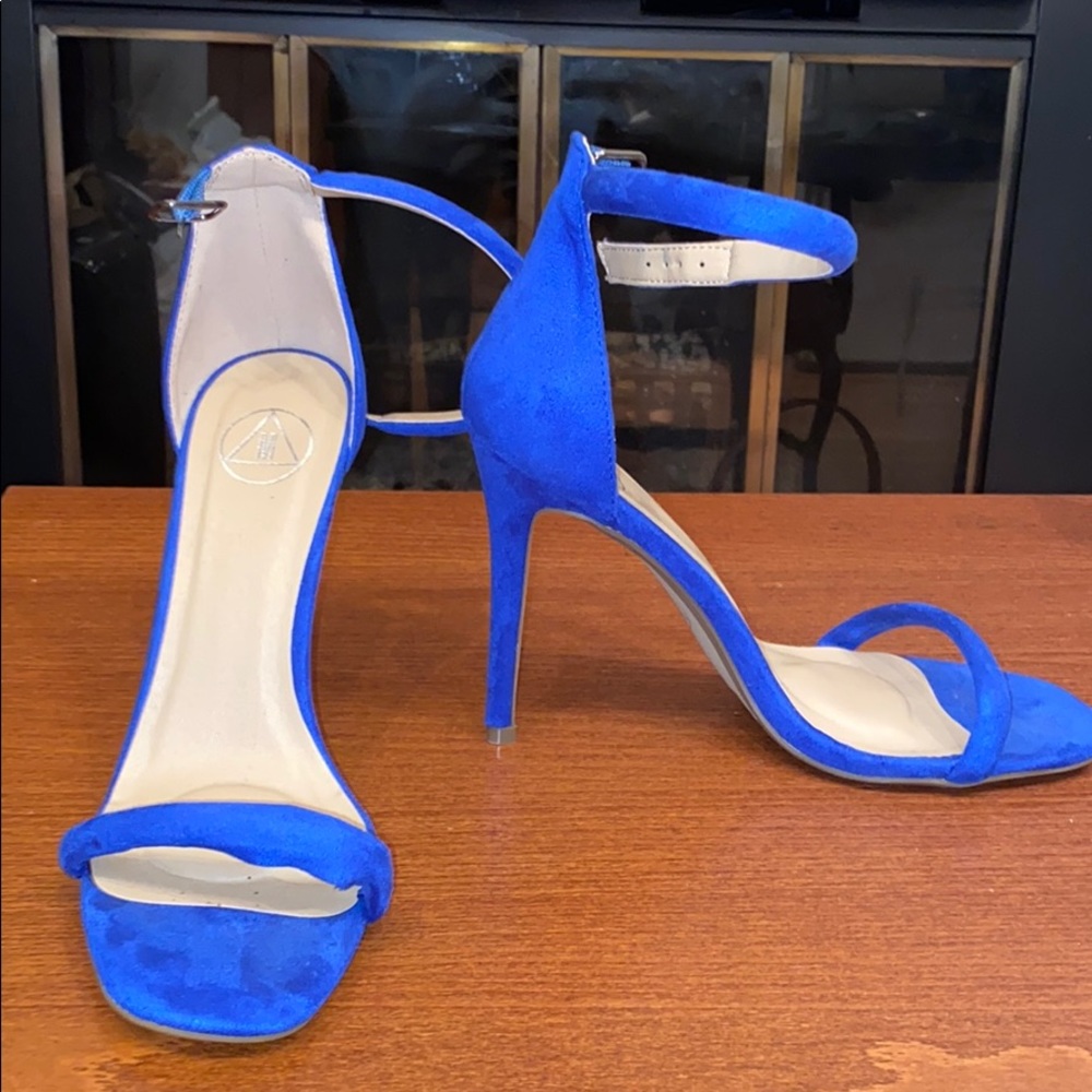 Blue 4 inch heels